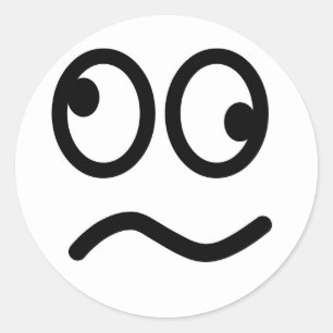 Adesivo Redondo Face Confusa