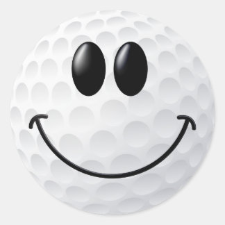 Adesivo Redondo Face da Bola de Golfe