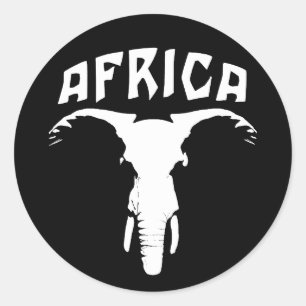 Adesivo Redondo Face de Elefante Africano   África