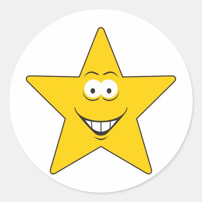 Adesivo Redondo Face de estrela (Frente)