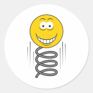 Adesivo Redondo Face de Primavera de salto