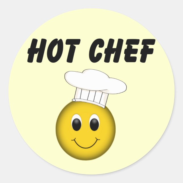 Adesivo Redondo Face Hot Chef (Frente)