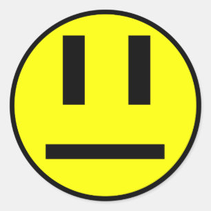 Adesivo Redondo Face indiferente