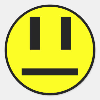 Adesivo Redondo Face indiferente