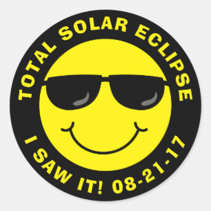 Adesivo Redondo Face Legal do Eclipse Solar Total