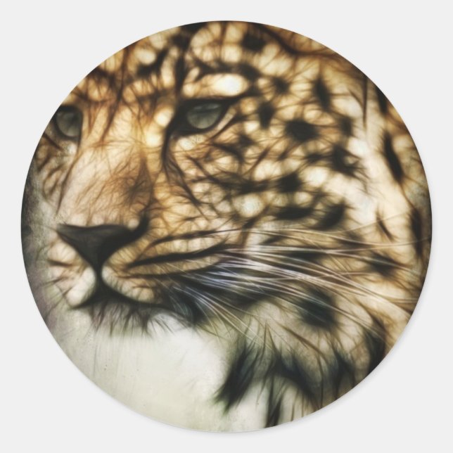 Adesivo Redondo Face-leopardo (Frente)