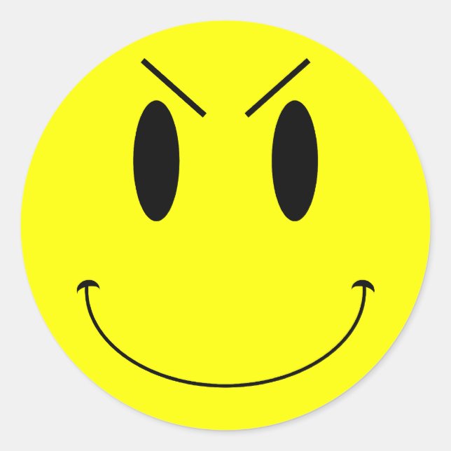 Adesivo Redondo Face Mau KRW amarela (Frente)