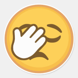 Adesivo Redondo Face Palm