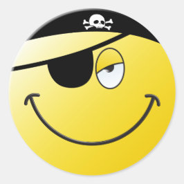 Adesivo Redondo Face Pirata