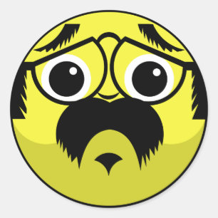 Adesivo Redondo Face Preocupada