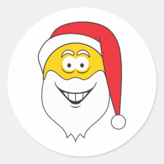 Adesivo Redondo Face Santa Clause