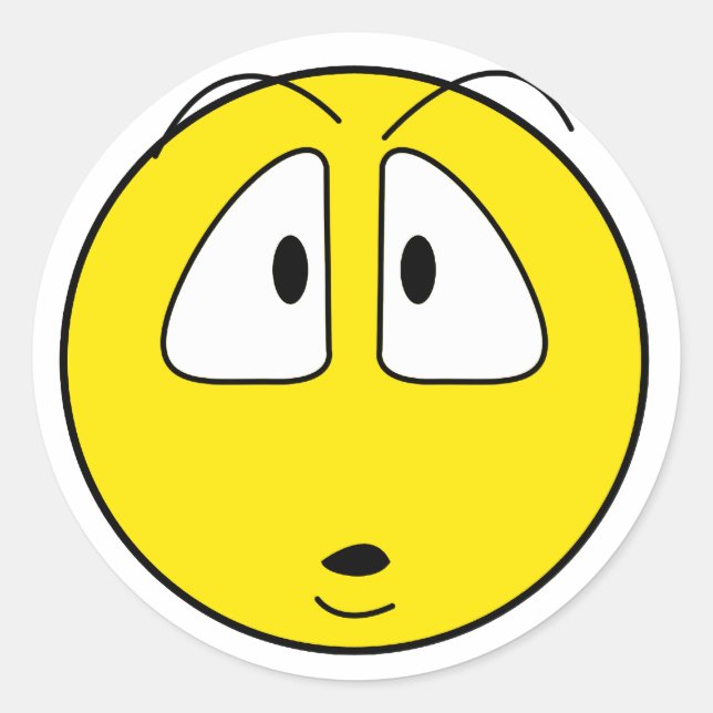 Adesivo Redondo Face surpreendida (Frente)