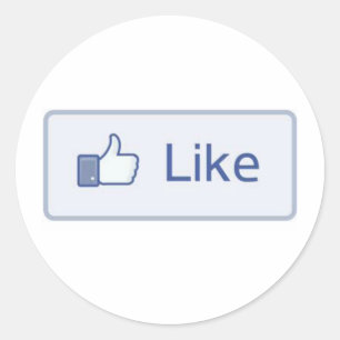 Adesivo Redondo Facebook gosta