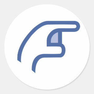 Adesivo Redondo facebook me POKE