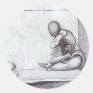 Adesivo Redondo Faces Sticker