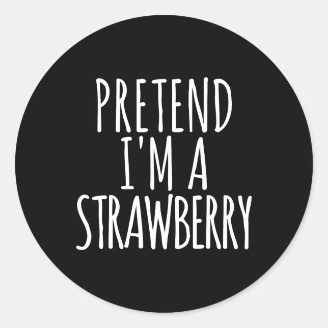 Adesivo Redondo Fácil e preguiçoso Figurino de Halloween Fingir qu (Frente)