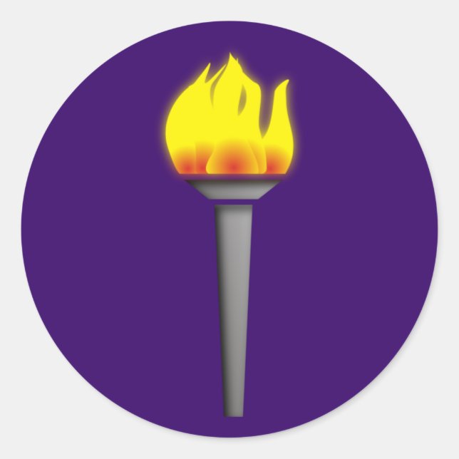 Adesivo Redondo fackel torch (Frente)