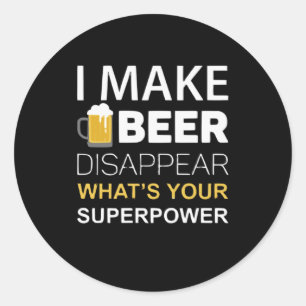 Adesivo Redondo Faço a cerveja desaparecer