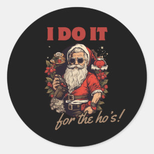 Adesivo Redondo faço isso pelo humor de natal engraçado, papais no