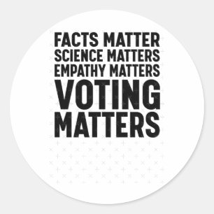 Adesivo Redondo Facts Science S Voting S Liberal Democrat Sticker1