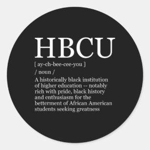 Adesivo Redondo Faculdades e Universidades Hbcu Mês da História Ne