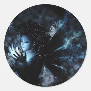 Adesivo Redondo Fada de inverno