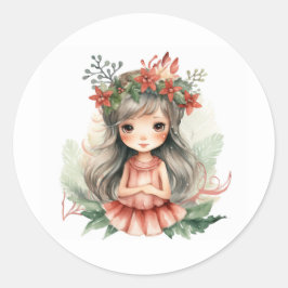 Adesivo Redondo Fada de Natal