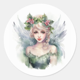 Adesivo Redondo Fada de Natal