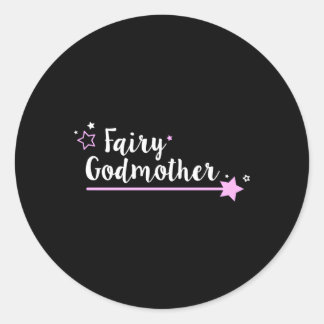 Adesivo Redondo Fada Godman Wand Star Spell Fantasy