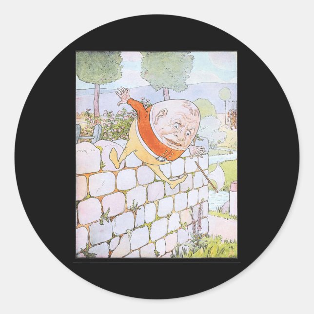 Adesivo Redondo Fada retrorreflectora O Excelente Cai Humpty Dumpt (Frente)