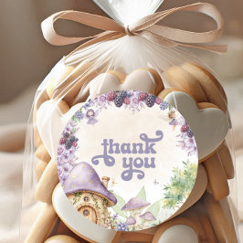 Adesivo Redondo Fada Roxa Primeiro Berry Primeiro Aniversário Obri