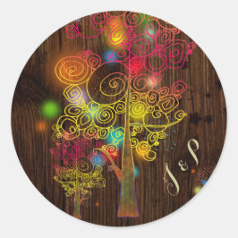 Adesivo Redondo Fada Rústica: Favor de Casamento