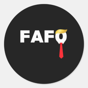 Adesivo Redondo Fafo F Por Aí Descubra O Culpado De Trump Af Engra