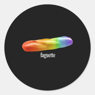Adesivo Redondo Faguette Hot Dog Engraçado Por Homens