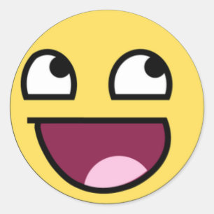 Adesivo Redondo Faic Feliz