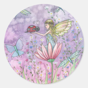 Adesivo Redondo Fairy Ladybug Stickers by Molly Harrison