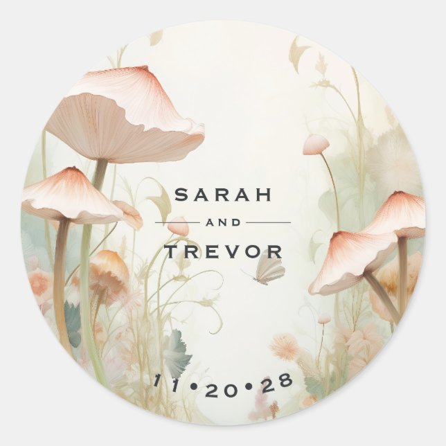 Adesivo Redondo Fairy Tale Woodland Fairycore Romance (Frente)