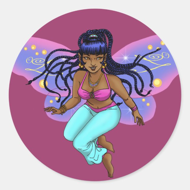 Adesivo Redondo Fairy Trixie Sticker (Frente)