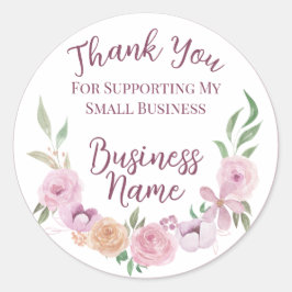 Adesivo Redondo Fairytale Floral Small Business Stickers