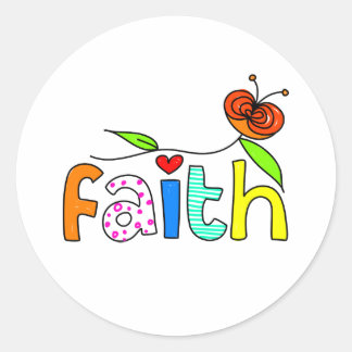 Adesivo Redondo Faith