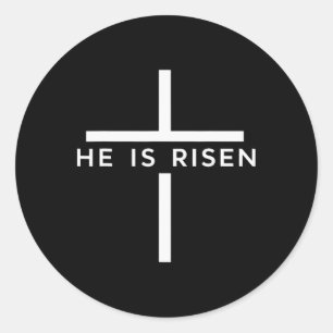 Adesivo Redondo Faith Cross Jesus Resurreição Cristãos
