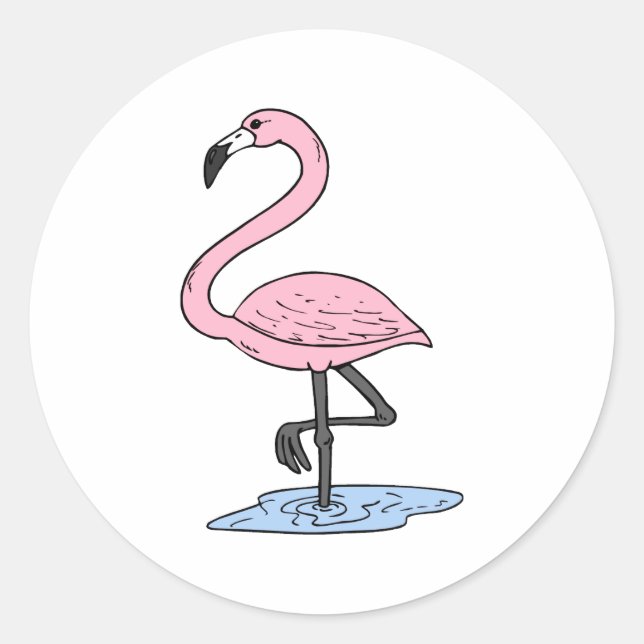 Adesivo Redondo Faith Flamingo (Frente)