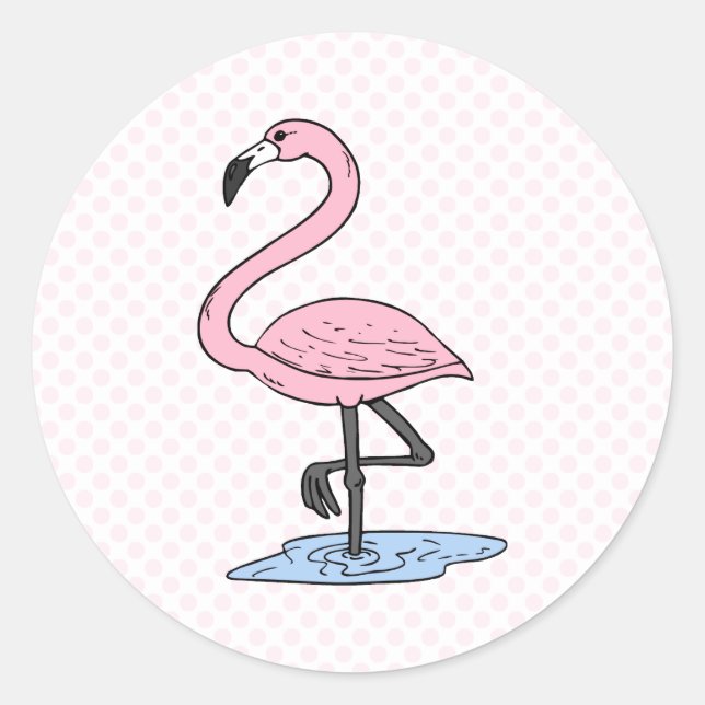 Adesivo Redondo Faith Flamingo (Frente)