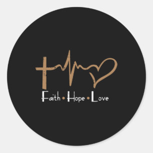 Adesivo Redondo Faith Hope ama Homens História Negra Mês Mulheres