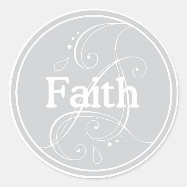 Adesivo Redondo Faith Sticker (Frente)