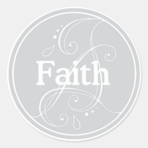 Adesivo Redondo Faith Sticker