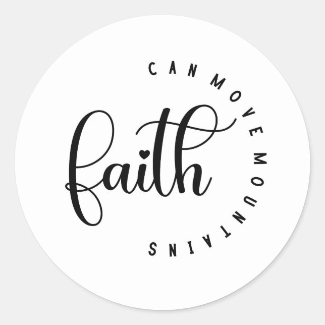 Adesivo Redondo Faith Stickers (Frente)