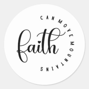 Adesivo Redondo Faith Stickers