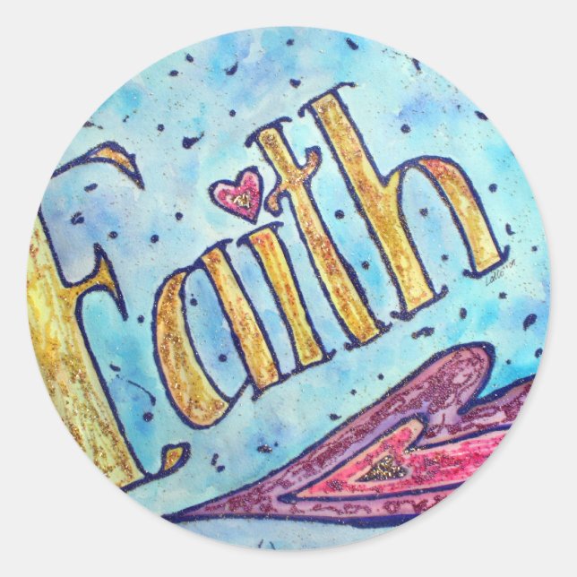 Adesivo Redondo Faith Stickers (Frente)