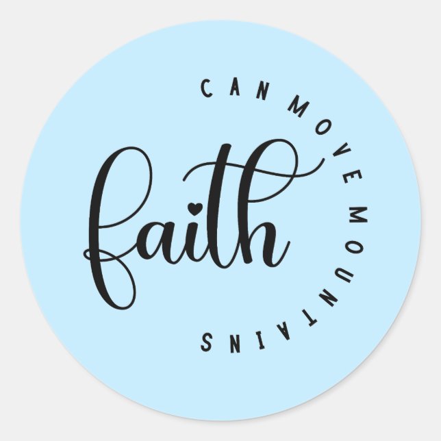 Adesivo Redondo Faith Stickers (Frente)